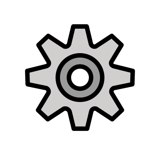 Gear as drawn by OpenMoji in 17.0