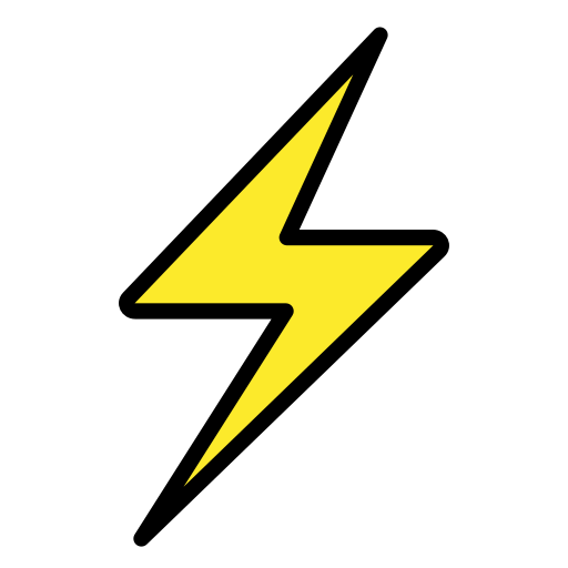 High Voltage as drawn by OpenMoji in 17.0
