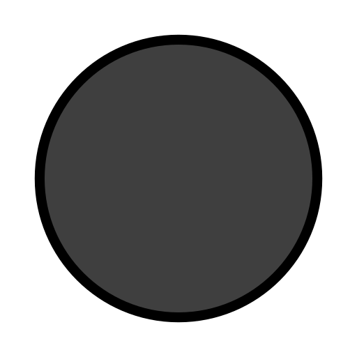 Black Circle as drawn by OpenMoji in 17.0