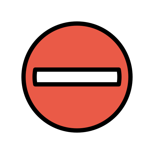 No Entry as drawn by OpenMoji in 17.0