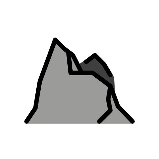 Mountain as drawn by OpenMoji in 17.0