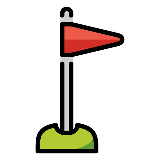 Flag in Hole as drawn by OpenMoji in 17.0