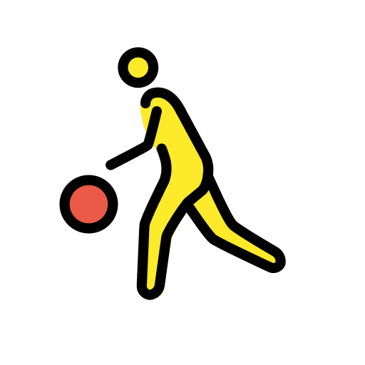 man bouncing ball as rendered by OpenMoji