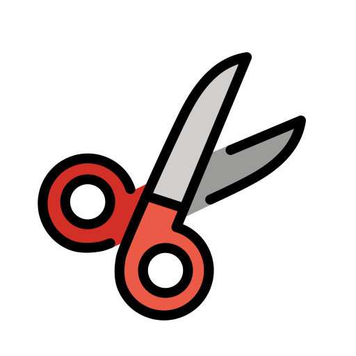 Tijeras as drawn by OpenMoji in 17.0