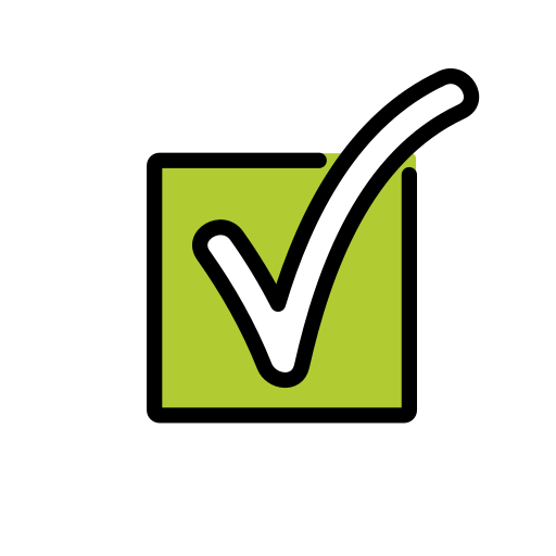 Check Mark Button as drawn by OpenMoji in 17.0