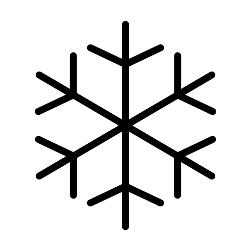 Snowflake as drawn by OpenMoji in 17.0