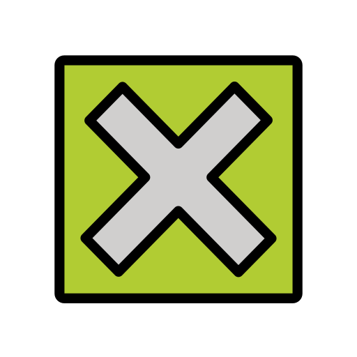 Angekreuztes Kästchen as drawn by OpenMoji in 17.0