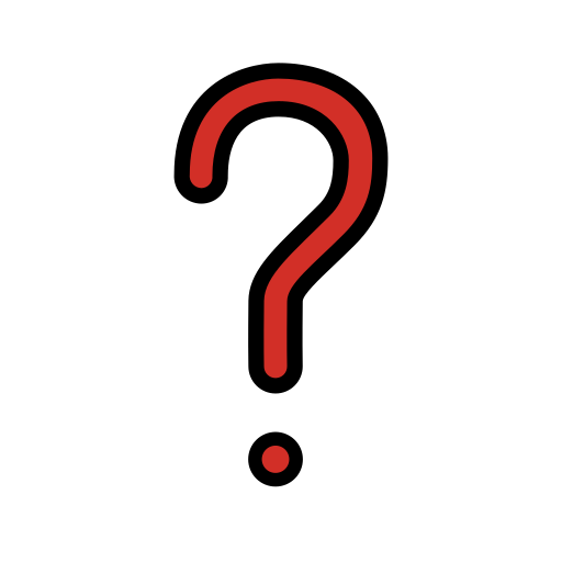 Red Question Mark as drawn by OpenMoji in 17.0
