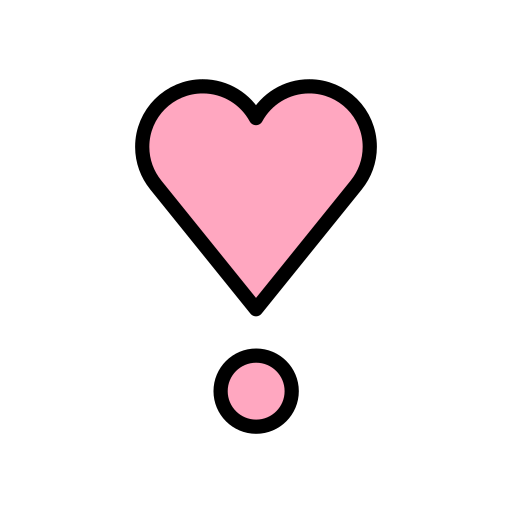 Heart Exclamation as drawn by OpenMoji in 17.0