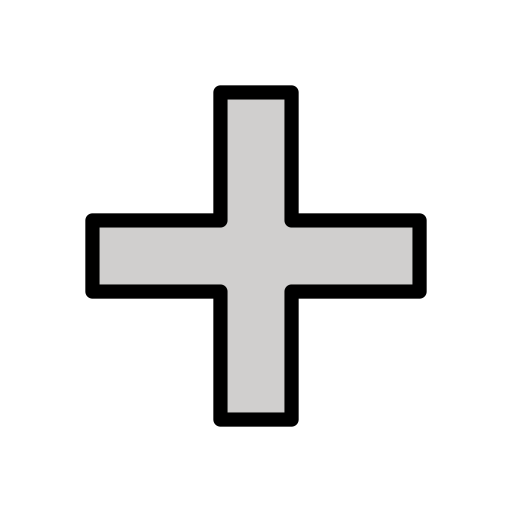 Plus as drawn by OpenMoji in 17.0