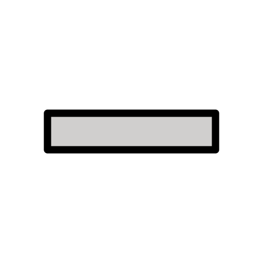 Minus as drawn by OpenMoji in 17.0