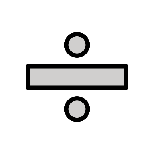 Divisione as drawn by OpenMoji in 17.0