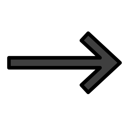Right Arrow as drawn by OpenMoji in 17.0