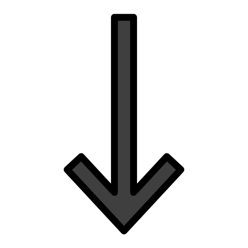 Down Arrow as drawn by OpenMoji in 17.0