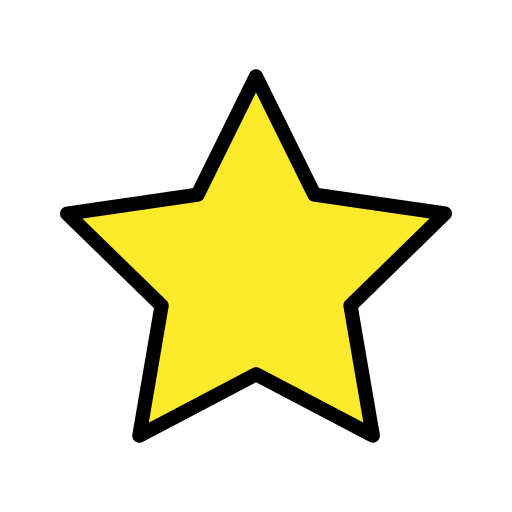 Star as drawn by OpenMoji in 17.0