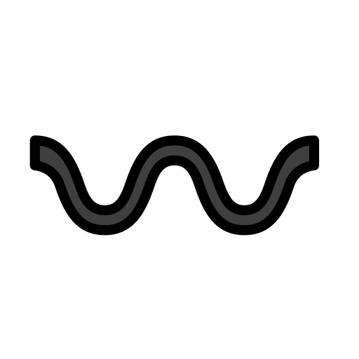 Wavy Dash as drawn by OpenMoji in 17.0
