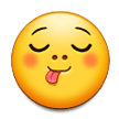 face savoring food — Samsung
