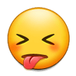Squinting Face with Tongue as drawn by Samsung in Experience 8.0