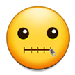 zipper-mouth face — Samsung