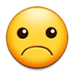 frowning face — Samsung