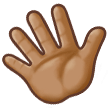 Waving Hand: Medium Skin Tone as drawn by Samsung in Experience 8.1