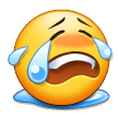 Loudly Crying Face as drawn by Samsung in Experience 8.1