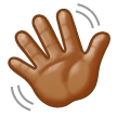 Waving Hand: Medium Skin Tone as drawn by Samsung in Experience 9.0