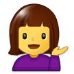 Woman Tipping Hand, the previous design