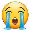 Loudly Crying Face as drawn by Samsung in Experience 9.0