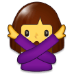 Woman Gesturing NO, the previous design