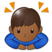 Man Bowing: Medium-Dark Skin Tone, the previous design