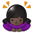 Woman Bowing: Dark Skin Tone, the previous design