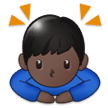 Person Bowing: Dark Skin Tone, the previous design
