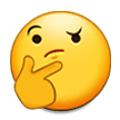 Thinking Face as drawn by Samsung in Experience 9.0