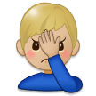 Man Facepalming: Medium-Light Skin Tone, the previous design