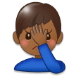 Man Facepalming: Medium-Dark Skin Tone, the previous design