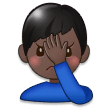 Man Facepalming: Dark Skin Tone, the previous design