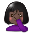Person Facepalming: Dark Skin Tone, the previous design