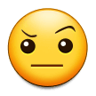 face with raised eyebrow — Samsung