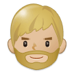 Person: Medium-Light Skin Tone, Beard, the design in this release