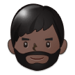 Person: Dark Skin Tone, Beard, the design in this release