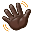 Waving Hand: Dark Skin Tone, the design in this release