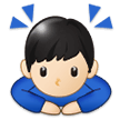 Person Bowing: Light Skin Tone, the design in this release