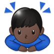 Person Bowing: Dark Skin Tone, the design in this release