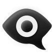 Auge in Sprechblase as rendered by Samsung