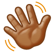 Waving Hand: Medium Skin Tone as drawn by Samsung in Experience 9.5