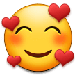 smiling face with hearts — Samsung