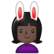 Women with Bunny Ears: Dark Skin Tone, the previous design