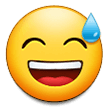 Grinning Face with Sweat, the previous design