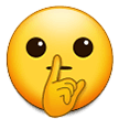 Shushing Face as drawn by Samsung in One UI 2.1